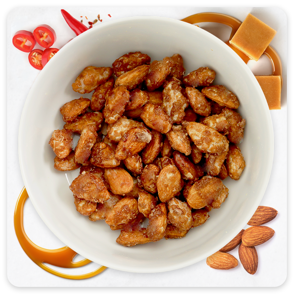 Almonds Caramel Coated HOT